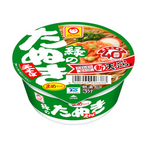 東洋水産 マルちゃん 緑の豆たぬき 天そば 東 カップ 45g ×12 東洋水産 マルちゃん 緑の豆たぬき 天そば 東 カップ 45g ×12
