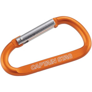 CAPTAIN STAG UM-1846 アルミアクセサリー Dカラビナ(L)(オレンジ) CAPTAIN STAG UM-1846 アルミアクセサリー Dカラビナ(L)(オレンジ)