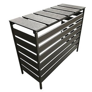 旭興進 aks-38654 人工木アルミ室外機カバー6型 分割型 ダークブラウン 旭興進 aks-38654 人工木アルミ室外機カバー6型 分割型 ダークブラウン