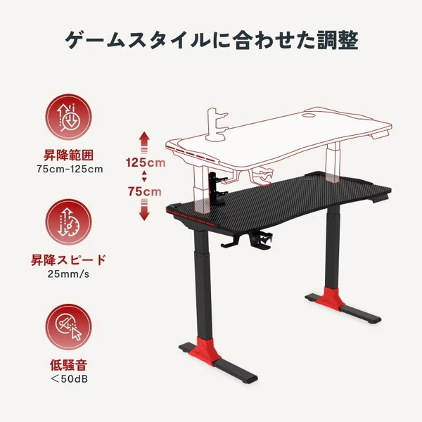 Flexispot GT2DJA [電動昇降ゲーミングデスクセット] | 激安の新品・型