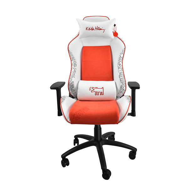FusionInnovation MJT710KH �z���C�g/���b�h/�u���b�N Alphaeon x Keith Haring Limited Edition Gaming Chair [�Q�[�~���O�`�F�A]