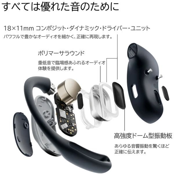 Shokz SKZ-EP-000025 ブラック OpenFit Air [完全ワイヤレスイヤホン