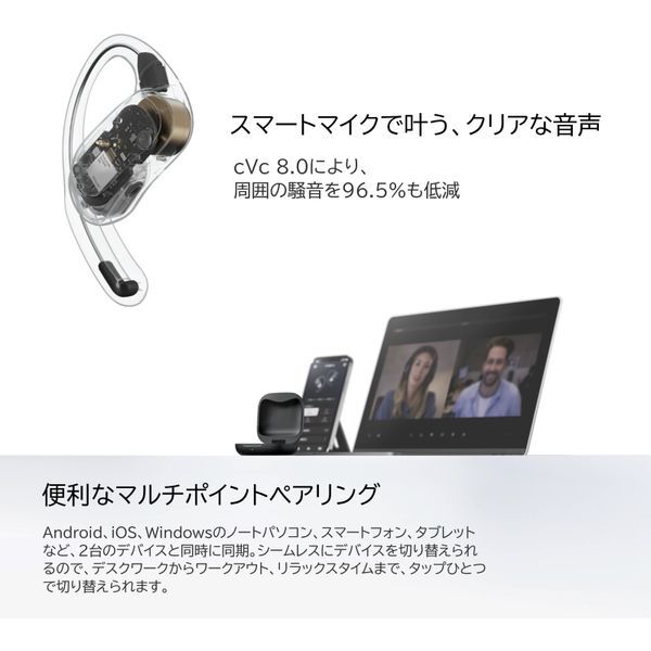 Shokz SKZ-EP-000026 ホワイト OpenFit Air [完全ワイヤレスイヤホン