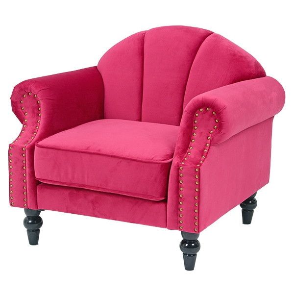 大人気　ピンク　ソファー椅子　一人掛けソファ　カラー　ふわふわ