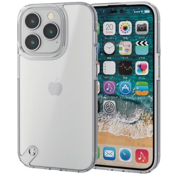 ELECOM PM-A22CHVCG1MCR VL[NA [iPhone14 Pro P[X Jo[ nCubh ϏՌ Ռz wʃKX}bgNA]