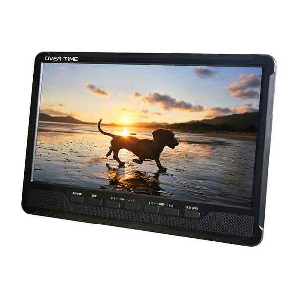 OT-3FT101AK ポータブルテレビ 10.1インチ OVERTIME OT-PCT101AK ブラック [10.1型 録画機能付きポータブルTV