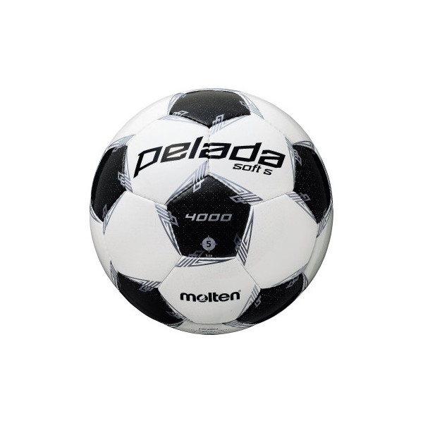 モルテン サッカーボール 5号球 ペレーダ4002 ソフト ホワイト×メタリックブラック F5L4002
