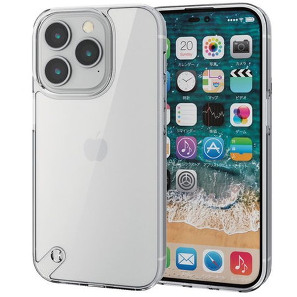 ELECOM PM-A22CHVCKCR NA [iPhone14 Pro P[X Jo[ nCubh ϏՌ Ռz X]