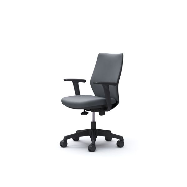 野花 卯月 オカムラ オカムラ CD23AR FM37 グレー Lives Entry Chair オフィスチェア デザインアーム  5本脚(コンパクトタイプ) ブラックボディ