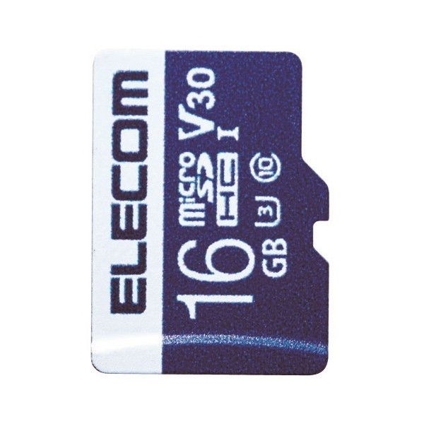ELECOM MF-MS016GU13V3R MicroSDHCJ[h f[^T[rXt rfIXs[hNXΉ UHS-I U3 80MB s 16GB
