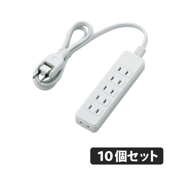 ELECOM T-ST02-22610WH 【10個セット】 ホワイト [スイングプラグ電源