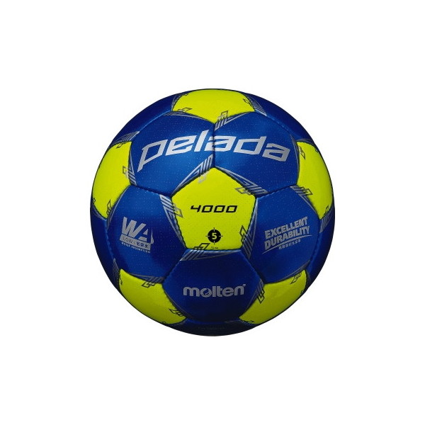 モルテン サッカーボール 5号球 ペレーダ4000 検定球 メタリックブルー×ライトイエロー F5L4000-BL