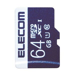ELECOM MF-MS064GU11R MicroSDXCカード データ復旧サービス付 UHS-I U1 45MB s 64GB