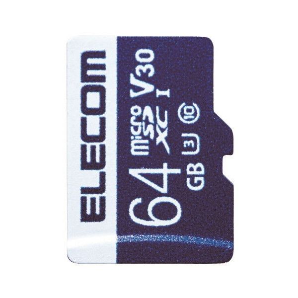 ELECOM MF-MS064GU13V3R MicroSDXCJ[h f[^T[rXt rfIXs[hNXΉ UHS-I U3 80MB s 64GB