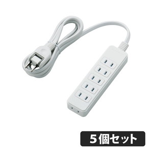 ELECOM T-Y3A-3720WH 【3個セット】 ホワイト [OAタップ 3P 7個口