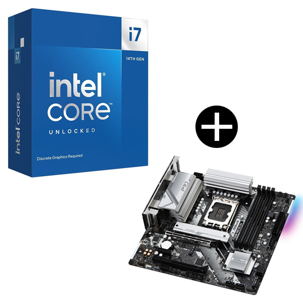 Intel Corei7-14700KF CPU + ASRock B760M Pro RS/D4 マザーボード