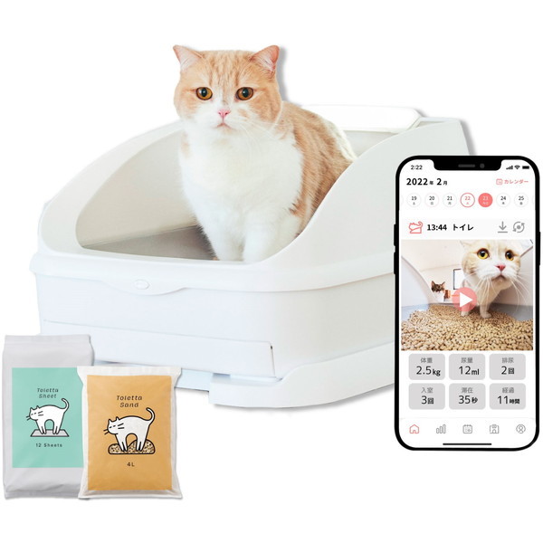 TOLETTA  猫トイレ　カメラ付 見守りカメラ付きスマートねこトイレ「トレッタ」を販売するトレッタ