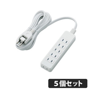 ELECOM T-ECOH3450NM 【3個セット】 [マグネット付OAタップ(4個口/5m