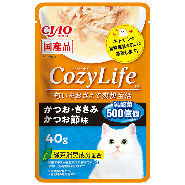 いなばペットフード CIAO CozyLifeパウチ かつお・ささみ かつお節味