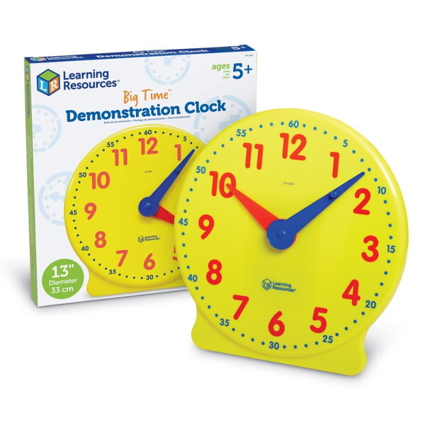 LEARNING RESOURCES LSP 2094-J Big Time Demonstration Clock wKv fp