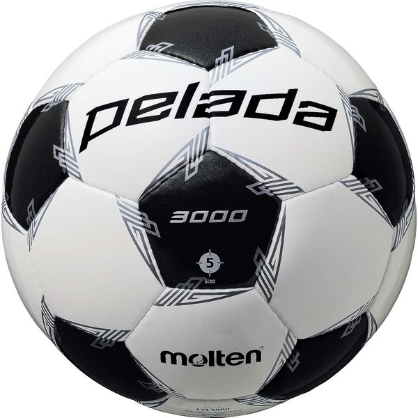 モルテン サッカーボール 5号球 ペレーダ3000 検定球 土用 ホワイト×メタリックブラック F5L3000