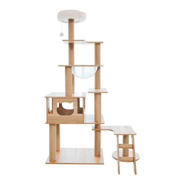 木製キャットタワー Amazon | PURLOVE キャットタワー 猫タワー ネコタワー 多頭飼い
