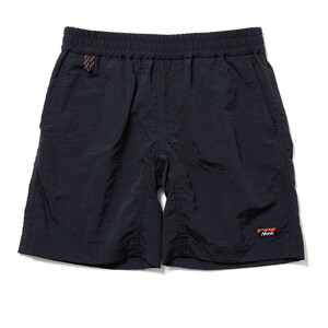 NANGA ナンガ NYLON TUSSER KIDS EASY SHORTS BLK 140cm N2504-6E535A N0004591 [キッズ向けショートパンツ]