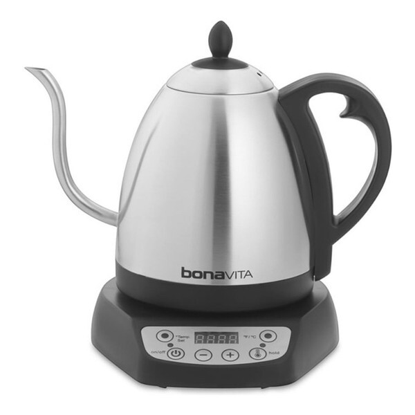 使いやすい 29602-J シルバー グースネック電気湯沸ケトル(1L) 日本仕様モデル