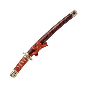 模造刀セット　朱漆鞘　脇差　打刀　鞘付き長約70cm/105cm 25H2 模造刀 白鞘 合金製 大小セット 長脇差 2本 拵え 太刀 模造刀