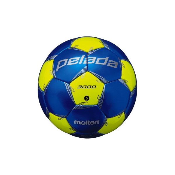 モルテン サッカーボール 5号球 ペレーダ3000 検定球 メタリックブルー×ライトイエロー F5L3000-BL