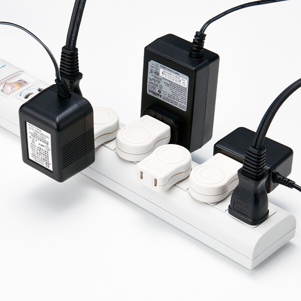 アイメディア 1010029 L字型コンセントタップ 2個組 AY02SA01W