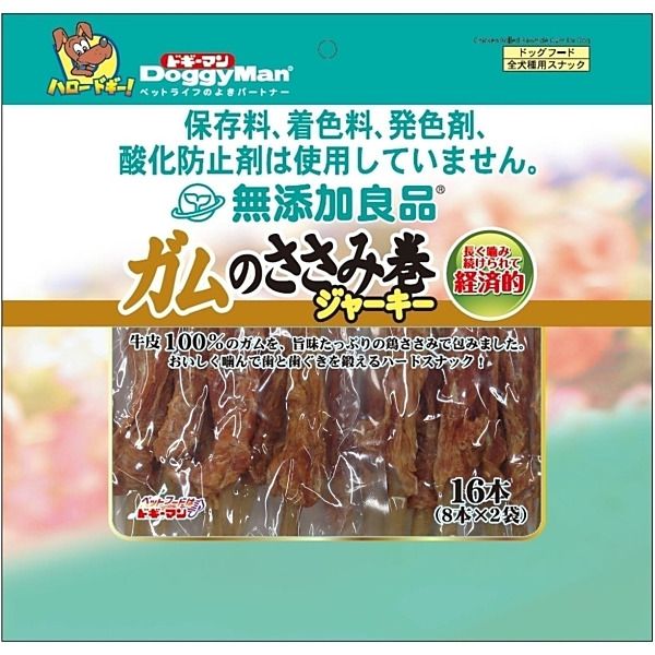 ドギーマン 無添加良品 ガムのささみ巻ジャーキー 牛皮100% 16本（8本?2） 1ケース36個セット ヨドバシ.com - ドギーマンハヤシ ドギーマン 無添加良品 ガムのささみ