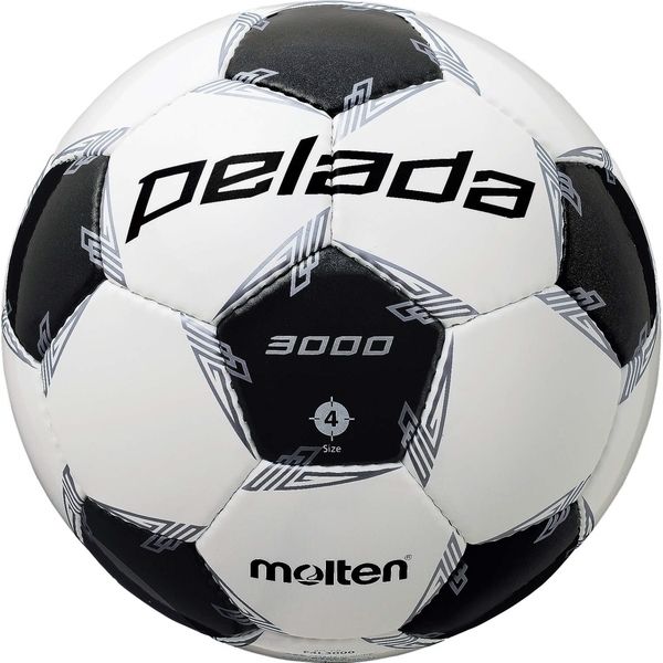 モルテン サッカーボール 4号球 ペレーダ3000 検定球 ホワイト×メタリックブラック F4L3000