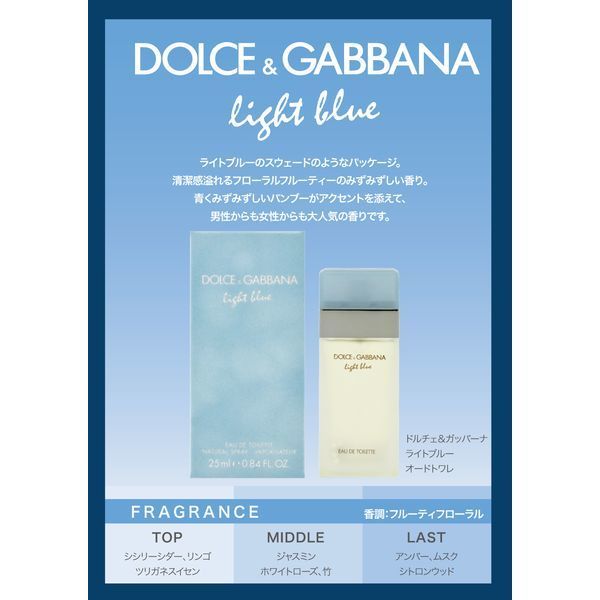 D&G ドルチェ&ガッバーナ ライトブルー オードトワレ 100mL DG