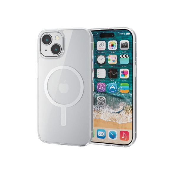 ELECOM PM-A23AMAG02WH zCg [iPhone15 P[X nCubh Ռz JYی݌v MAGKEEP dx5H]