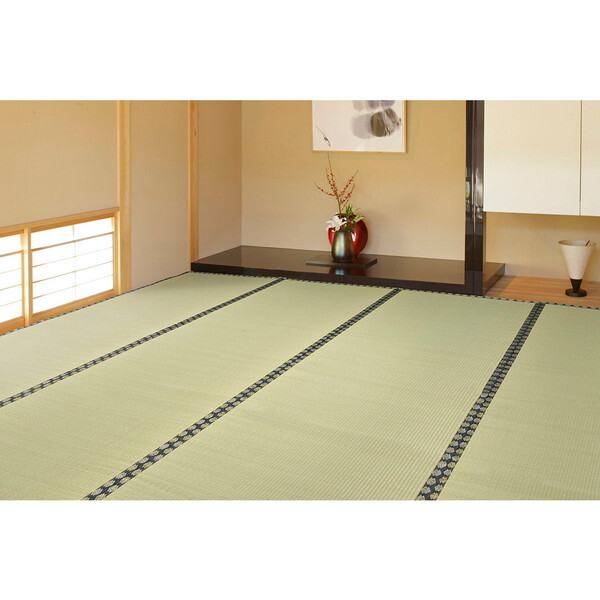 【新品未使用】国産 い草カーペット 本間８畳 国産い草上敷 カーペット ほほえみ 本間8畳 382X382【別送品】 | ラグ