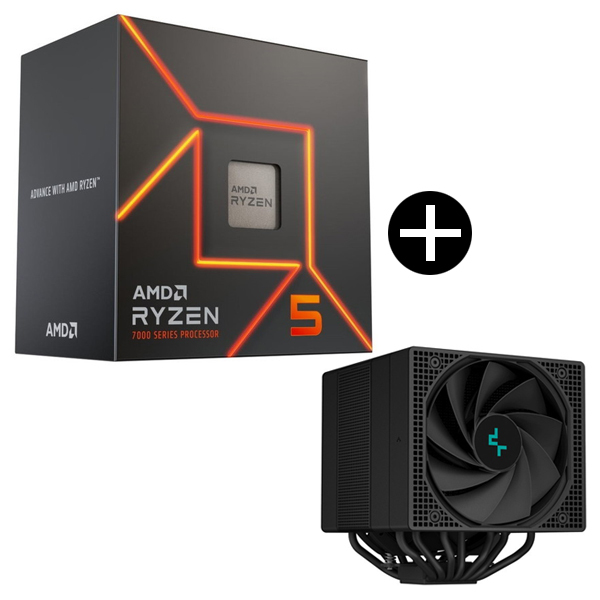 AMD Ryzen5 7600 With Wraith Stealth Cooler 100-100001015BOX CPU (6C/12T  4.0Ghz 65W) + DEEPCOOL R-ASN4-BKNNMT-G ASSASSIN IV CPUクーラー セット | ...