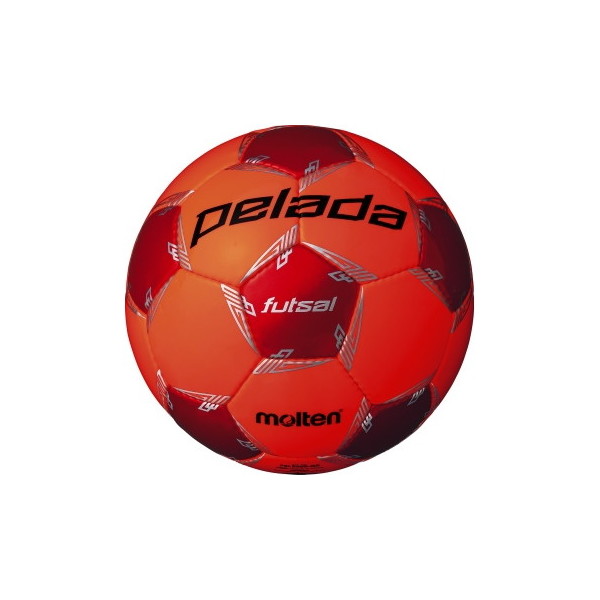 モルテン フットサルボール 4号球 ペレーダ フットサル 検定球 蛍光オレンジ×メタリックレッド F9L3000-OR