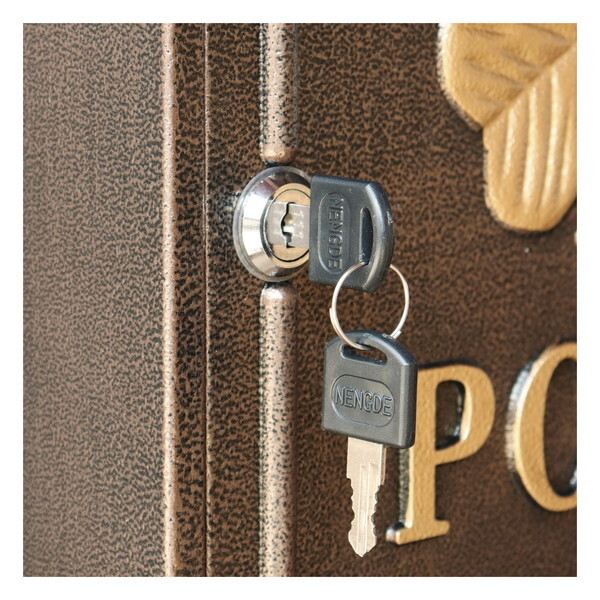 MOJYU 鋳物壁掛けポスト ブラウン　WM-069 ポスト 郵便ポスト MOJYU 鋳物壁掛けポスト ブラウン WM-069 ポスト 郵便ポスト 郵便