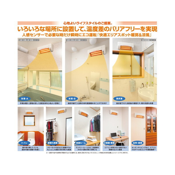 高須産業 SDG-1200GSM [涼風暖房機(脱衣室・トイレ・小部屋用/非防水