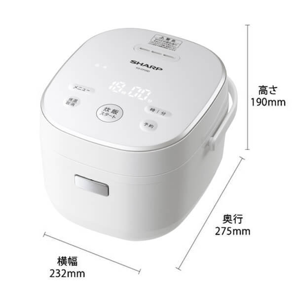 SHARP KS-CF05D-W ホワイト系 [マイコン炊飯器（3合炊き）] | 激安の