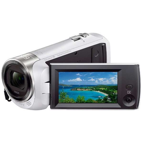 SONY HDR-CX470 W ホワイト Handycam(ハンディカム) [デジタルHDビデオ ...
