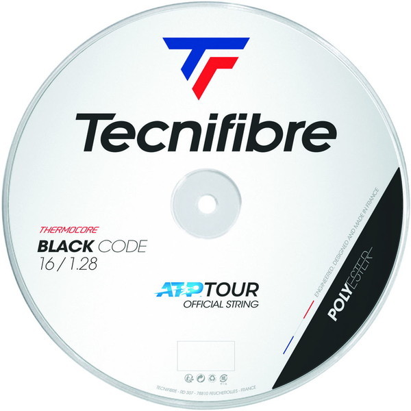 Tecnifibre (テクニファイバー) 硬式テニス用 ガット BOB BLACK CODE 200mロール ブラック 1.28mm TFSR401 BK