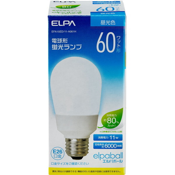 TOSHIBA 心得 電球形蛍光ランプ ネオボール2個 EFA15EL/11-E-2P
