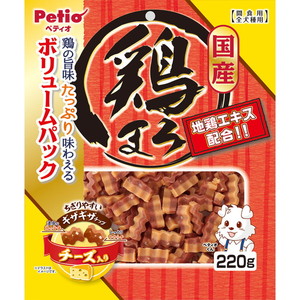 ペティオ 鶏まろ ギザギザチップ チーズ入り 220g