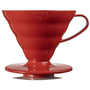 HARIO VDR-02-R レッド [V60 透過ドリッパー02 (PP製)]