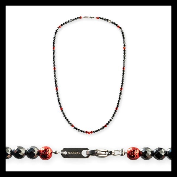 BANDEL Galaxy Model-A Black×Red 60cm 700504 [磁気ネックレス 