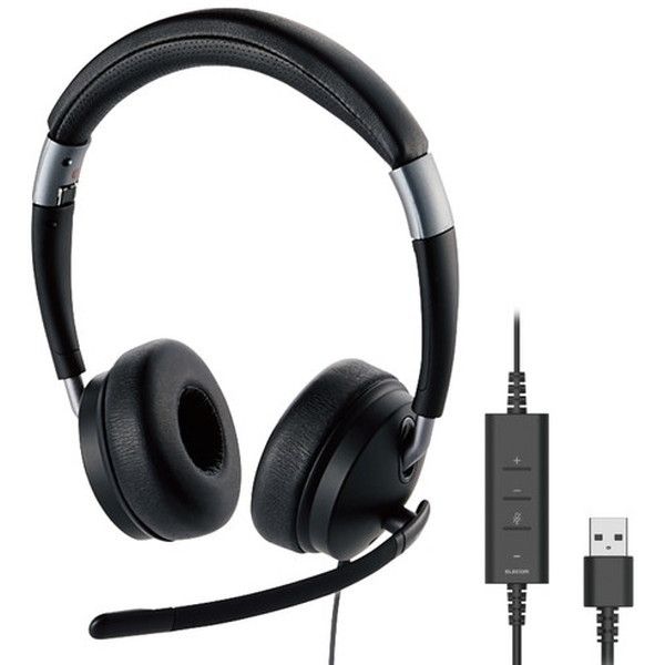 ELECOM HS-HP101UNCBK wbhZbg wbhz L  }CNt ܂肽ݎ I[o[wbh USBڑ ~[g@\t ubN