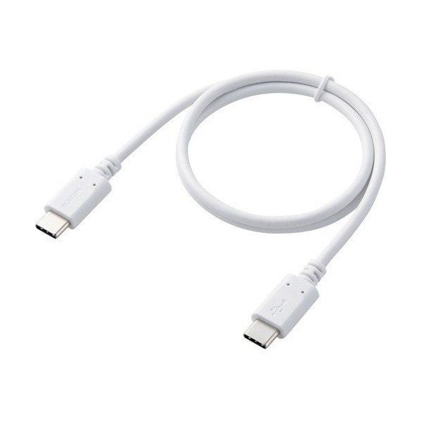 ELECOM MPA-CC05PNWH zCg X}zE^ubgpUSBP[u USB(C-C) X^_[h Power DeliveryΉ Fؕi 0.5m