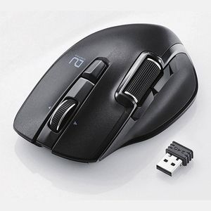 ELECOM M-DWL01DBBK ブラック [ハードウェアマクロ搭載マウス 6ボタン